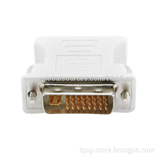 Male to VGA 15-pin HD (3-row) Female DVI-A Adapter with Strong Plastic Case